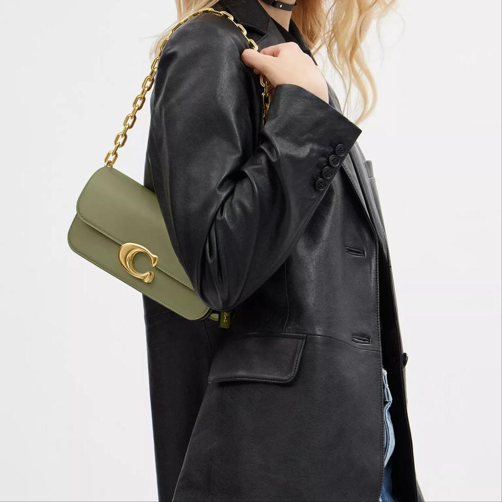 Coach IDOL Calfskin Portable Crossbody Bag, Shoulder Bag Medium Women's Moss CP120-B4MX