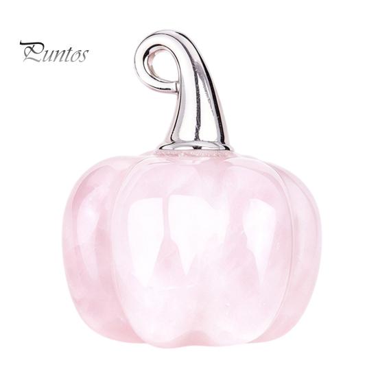 Colorful Pumpkin Charms Natural Crystal Pendant, Mini Carved Stone Charm with Halloween Decorations for Home Metal Hook, Micro Landscape Decor,