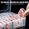 31pcs 1 Large Box + 30 Small Boxes Transparent Plastic Storage Box with Small Storage Containers - Bead Storage Container Box