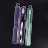 Portable Clear Toothbrush Storage Box with Hook for Travel