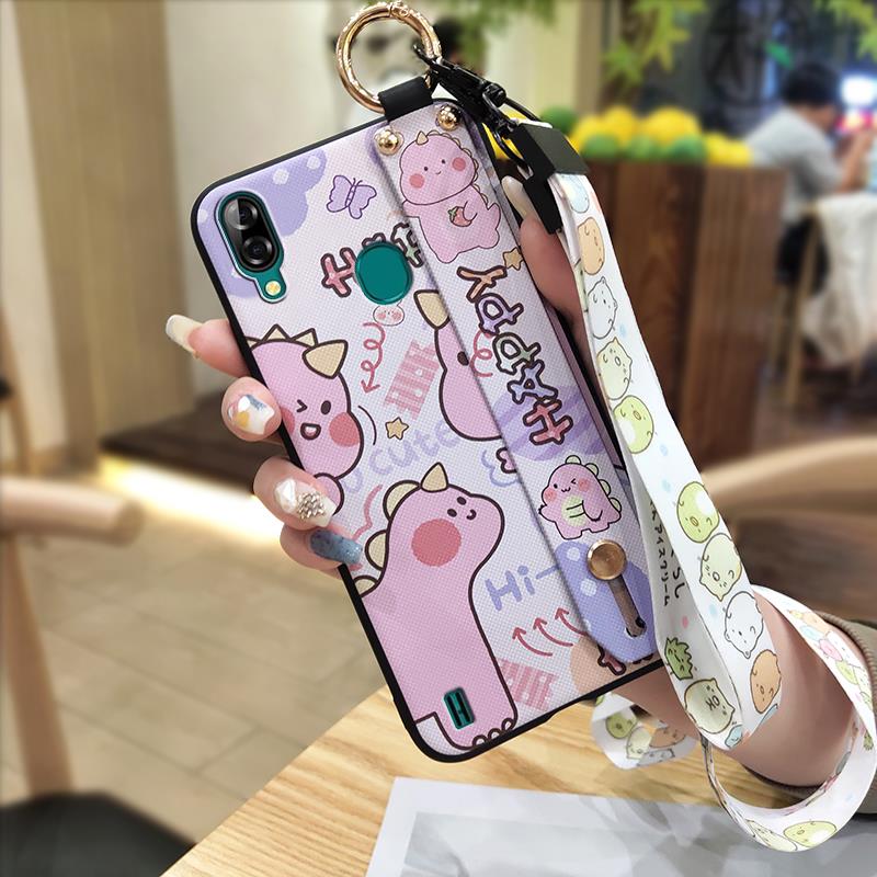 Cute Wristband Phone Case For Blackview A60 Pro Silicone Soft Case Durable Kickstand Shockproof Fashion Design Anti-dust