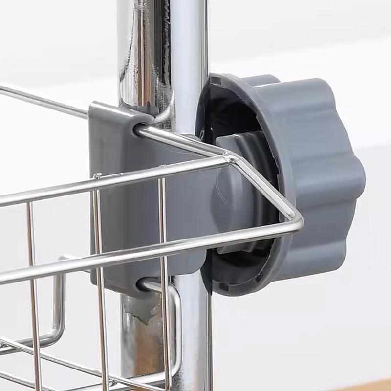 Faucet Rack Kitchen Stainless Steel Sink Storage Rack Household Sponge Rag Dishcloth Drain Rack Hanging Basket