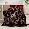 1PZ Coperta in Flanella Collage Banda Musicale Rock Metal Regalo, Adatta Sia per Uomini Che per Donne, Morbida Ideale per Letti e Divano, Regalo di Compleanno o Natale
