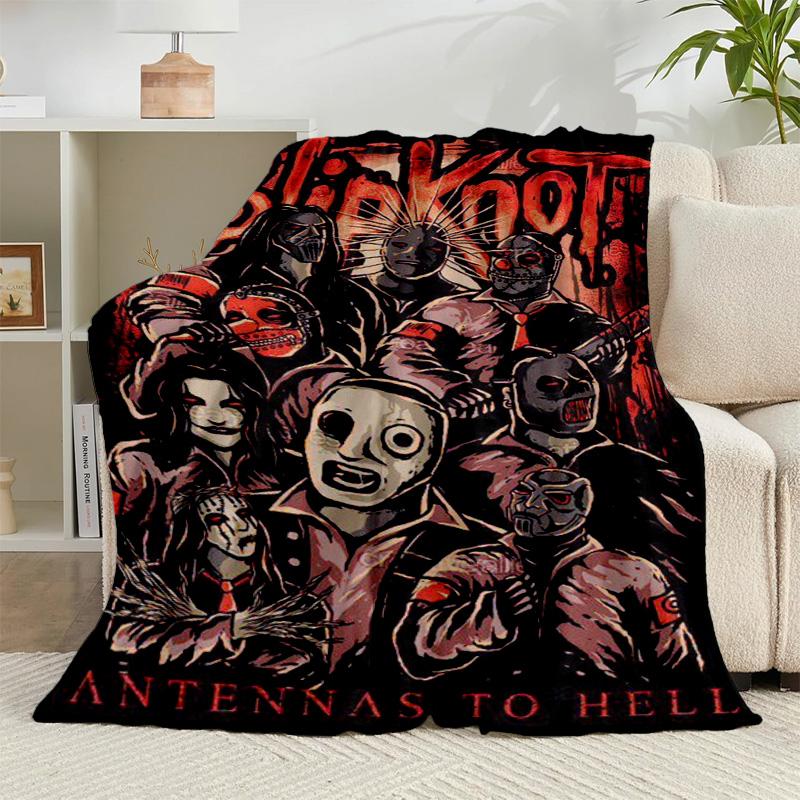 1PZ Coperta in Flanella Collage Banda Musicale Rock Metal Regalo, Adatta Sia per Uomini Che per Donne, Morbida Ideale per Letti e Divano, Regalo di Compleanno o Natale