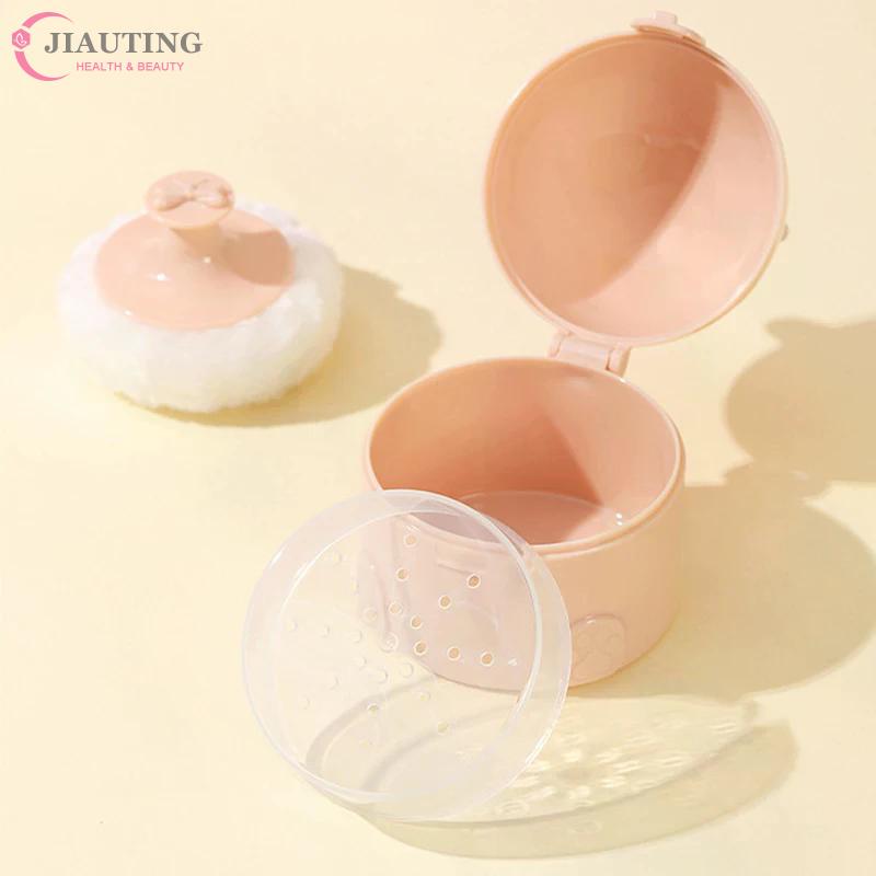 Bear Shape Empty Box Baby Powder Sub-Bottling Storage Box Empty Container Multifunctional Empty Powder Puff Boxes For Child