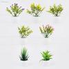 Mini Artificial Bonsai Plants Small Simulated Tree Pot Grass Fake Flowers Home Garden Office Table Room Decorative Ornaments