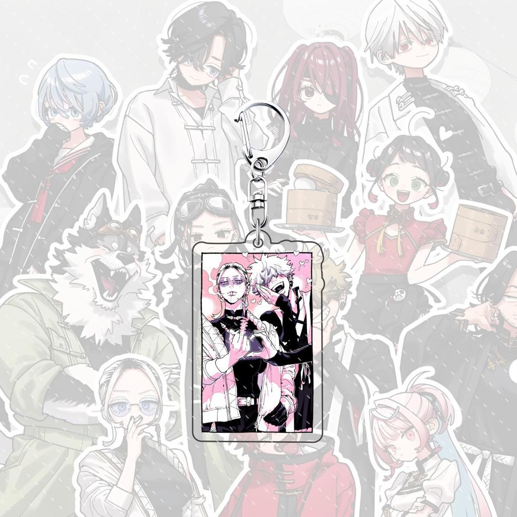 Portachiavi acrilico per zaino anime Gokurakugai 6 cm personaggio Aruma Tao Saotome Nei Takarai Tatsuomi Ban decorazione regalo carino