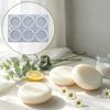 6 Compartment Circular Silicone Mold Multipurpose Round Soap Silicone Mold For Making Soap Candle Chocolate And Cake Baking