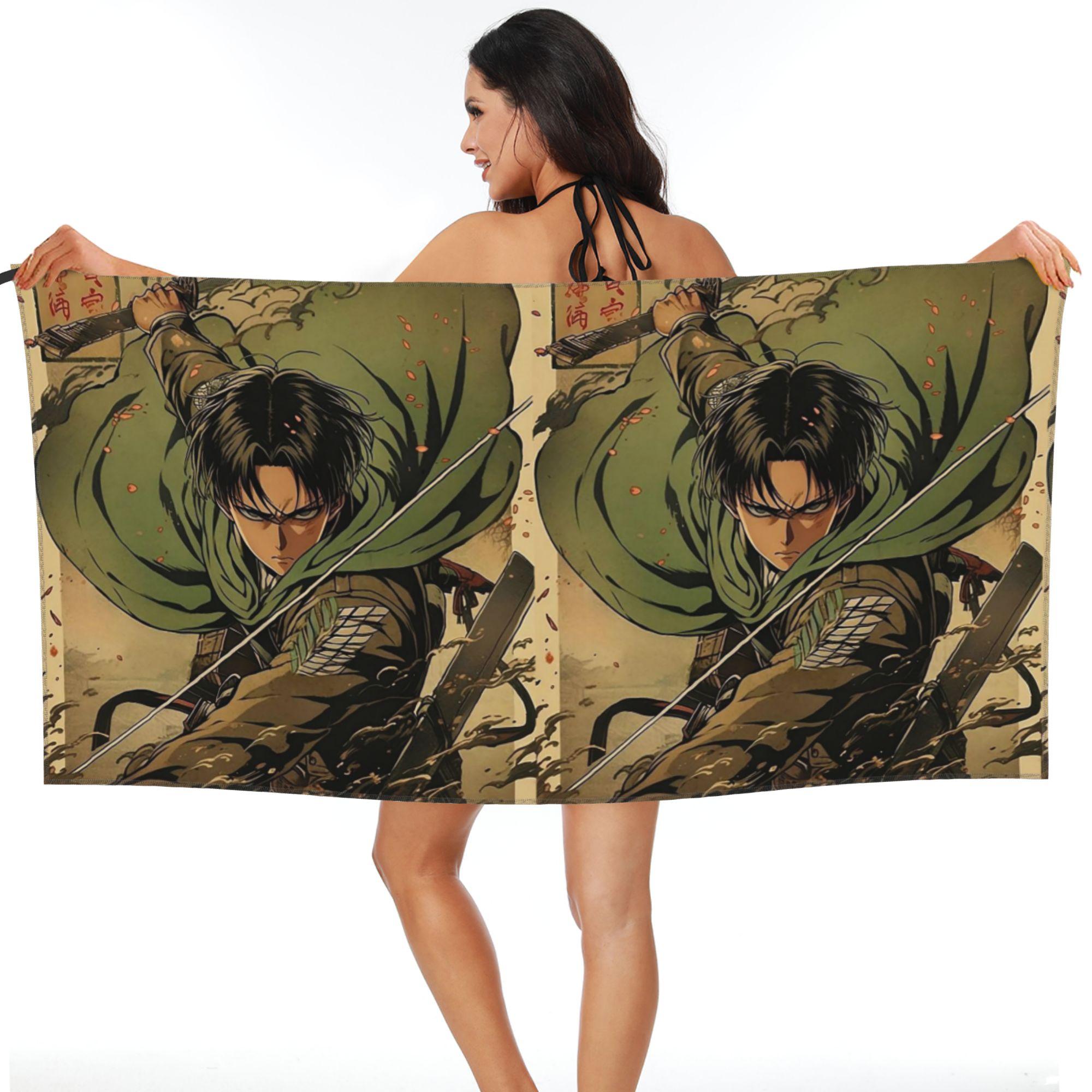 

Attack On Titan Zeke Yeager Beach Towel Soft Microfiber Quick Dry Absorbent Quick Towels For Pool W30*H60(CM)