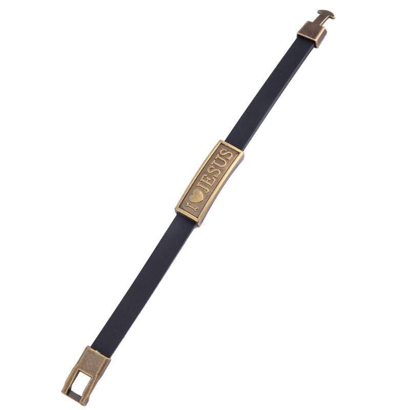 Embossed Bracelet Letter Wristband Silicone Letter Bangle Man Religious Jewelry Jesus Bracelet Silicone Letter Wristband