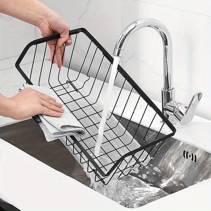 Kitchen Storage Basket Stainless Steel Fruit Vegetable Drain Storage Organizer Wall Mounted Spice Rack Dish Shelf Kitchen Tool