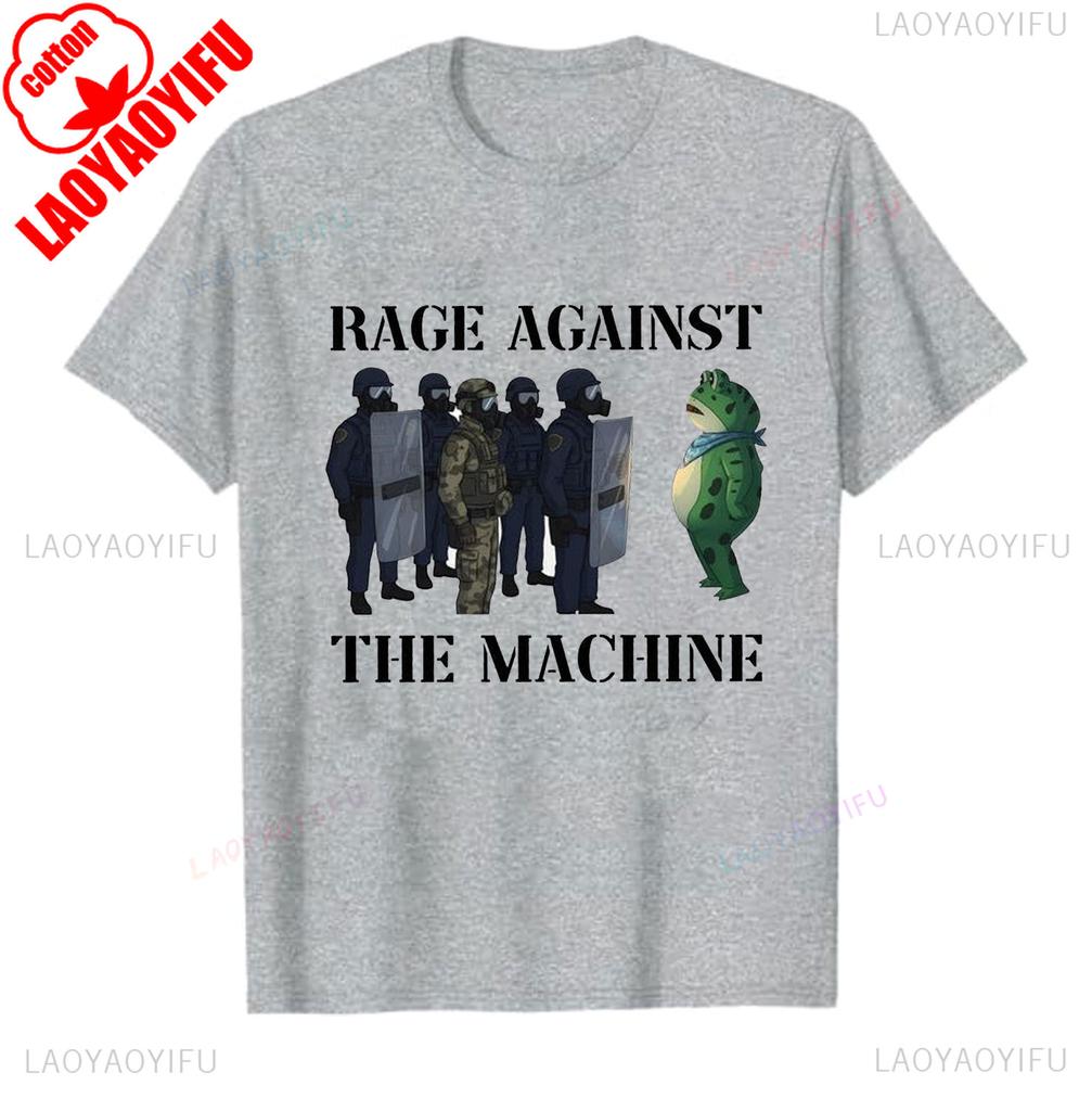 Rage Against The Machine Portland Frog Protest Shirts Anti ICE Resistance Autumn and Winter Keep Warm Summer Cotton Tee Tops
