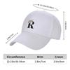 Letter R Floral Sun Baseball Cap Summer Women Unisex  Custom DIY Trucker Hat Sunscreen y2k Funny Tennis Skate Snapback Cap