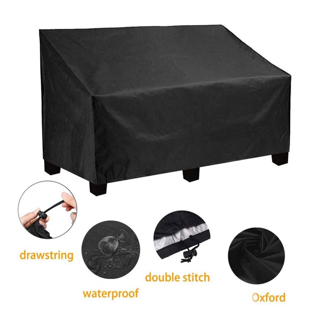 Durable Patio Bench Covers Waterproof Outdoor Sofa Cover With Adjustable Drawstrings Furniture Chair Cover Bench Sofa Protection