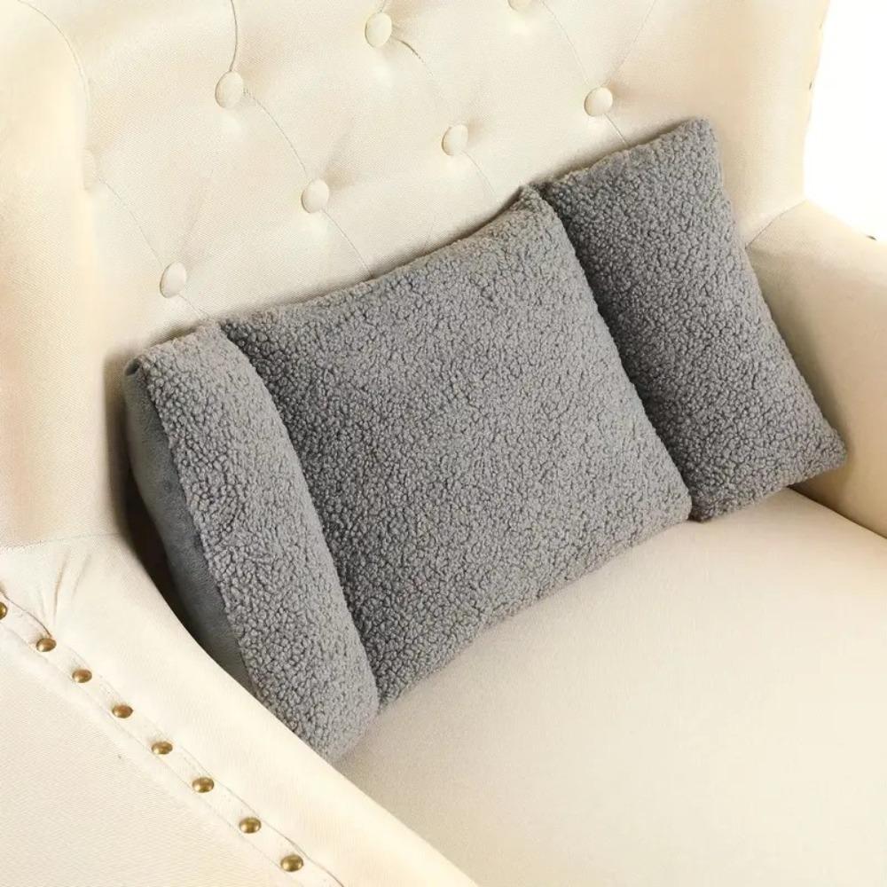 

Soft Waist Cushion Ergonomic Car Seat Cushion Universal 3-Segment Lumbar Pillow Sofa светло-серый