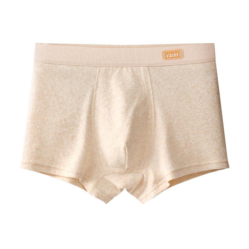 Men's Spring and Autumn High-grade Pure Cotton 10a Antibacterial Flat Angle Underwear