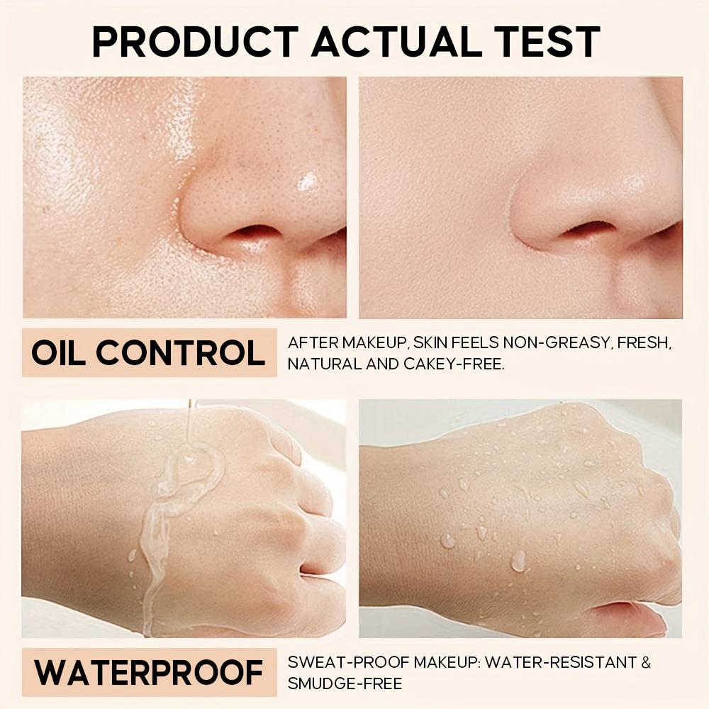 Long-Lasting Full Coverage Liquid Foundation, Oil-Free & Sweat-Resistant, 24H Wear, Natural Matte Finish Waterproof & Sweatproof Foundation BB Cream