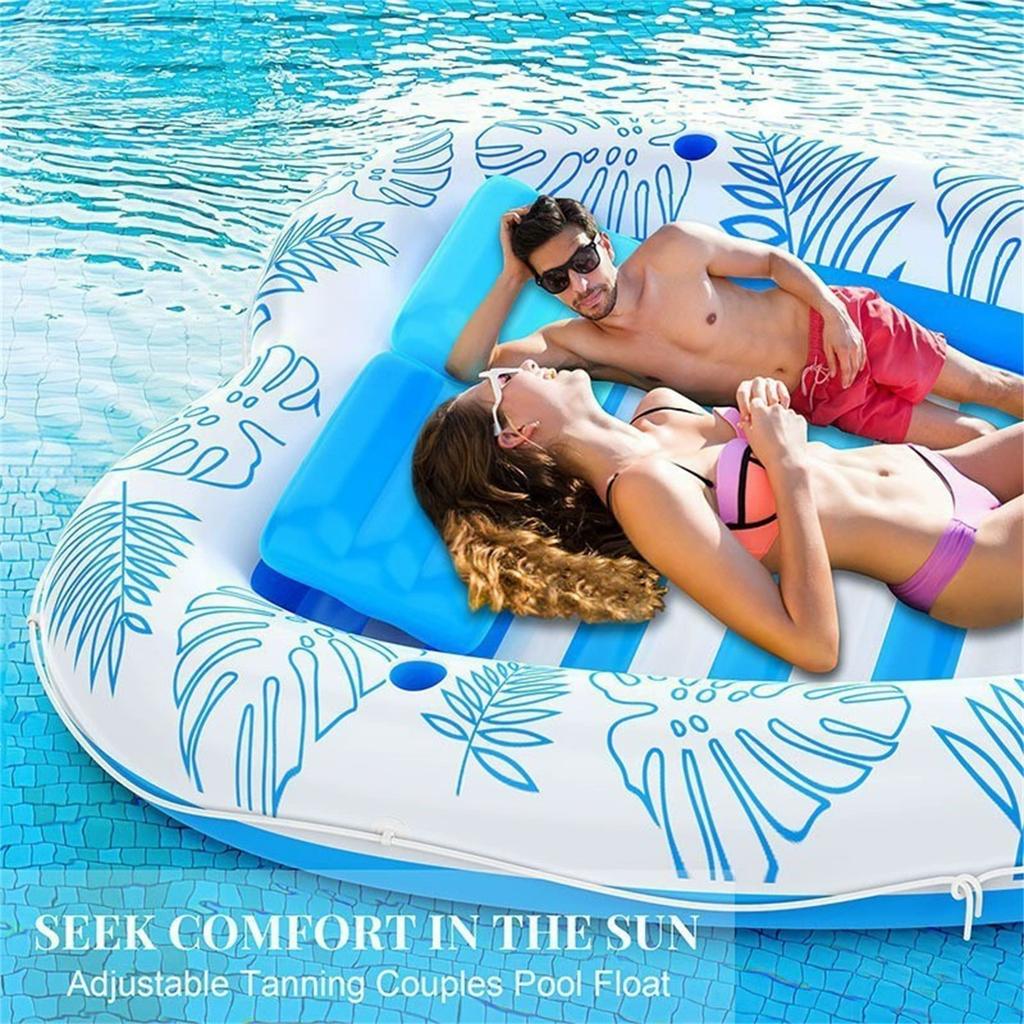 Pool Water Sunbathing PVC Inflatable Float With Pillow