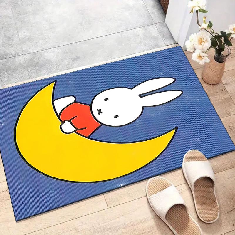 1pc Miffy2 Design Printed Area Rug Carpet for Bedroom Living Room Home Decor Rugs Mat Non Slip Mat Rug for Bedside