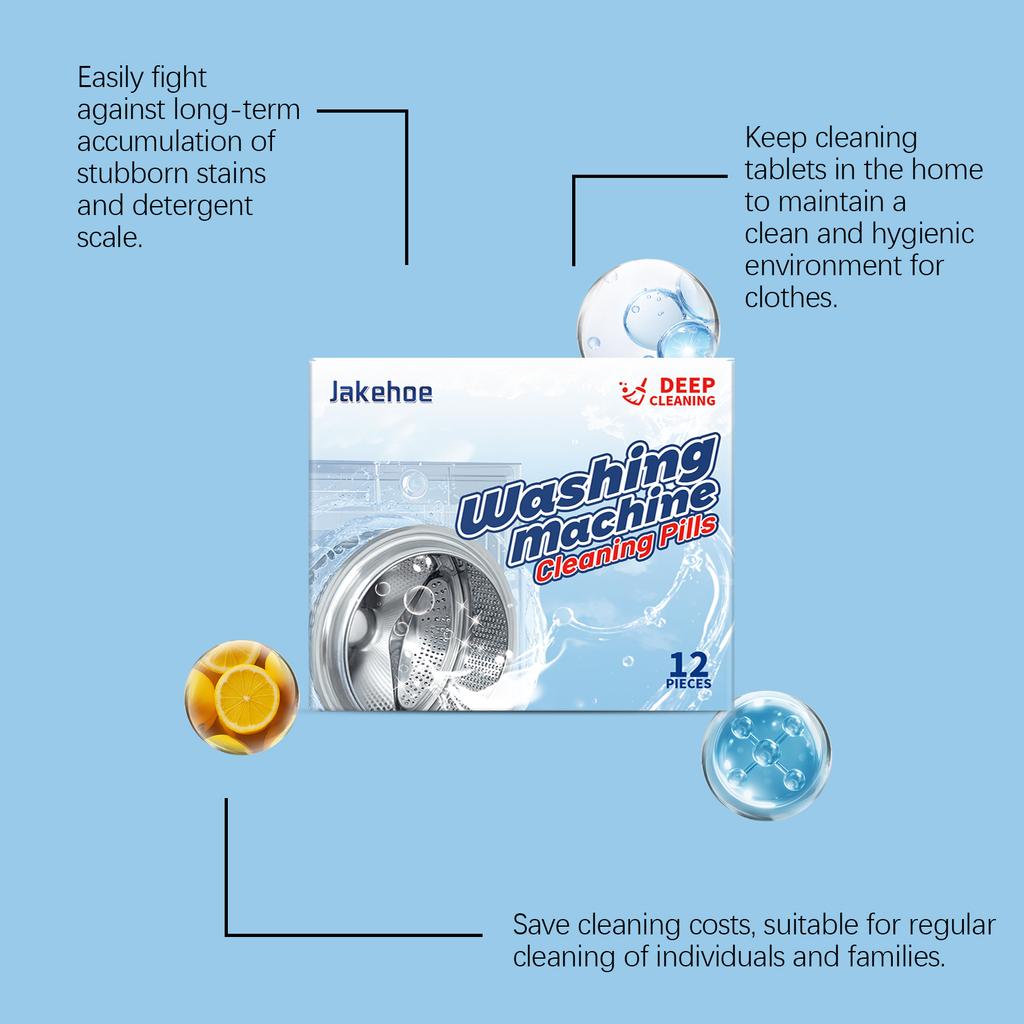 Washing Machine Cleaning Effervescent Tablets Deep Drum Tub Clean Remove Dirt Limescale Eliminate Odors Home Laundry Clean Tools
