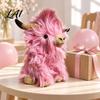 Holiday Gift for Children Highland Cow Plush Toy Soft Stuffed Animal Doll Fluffy Pillow Toddlers Kids Toddlers Cuddly Farm Decor Birthdays Holidays