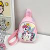 Kids' Rainbow Unicorn & Dinosaur Print Crossbody Bag for Outings