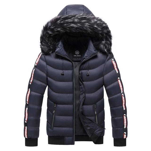 Buy Hooded Wadded Coat Fur Hood Windbreakers Warm Parka Jacket