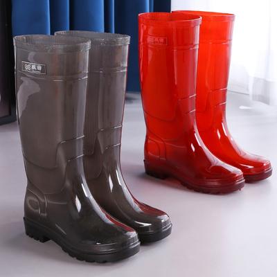 Tall Tube Brown Rain Shoes Without Mesh Quick-drying Work Rubber Shoes Long Tube Non-slip Rain Boots Outdoor Water Boots Thickened Water Shoes Men