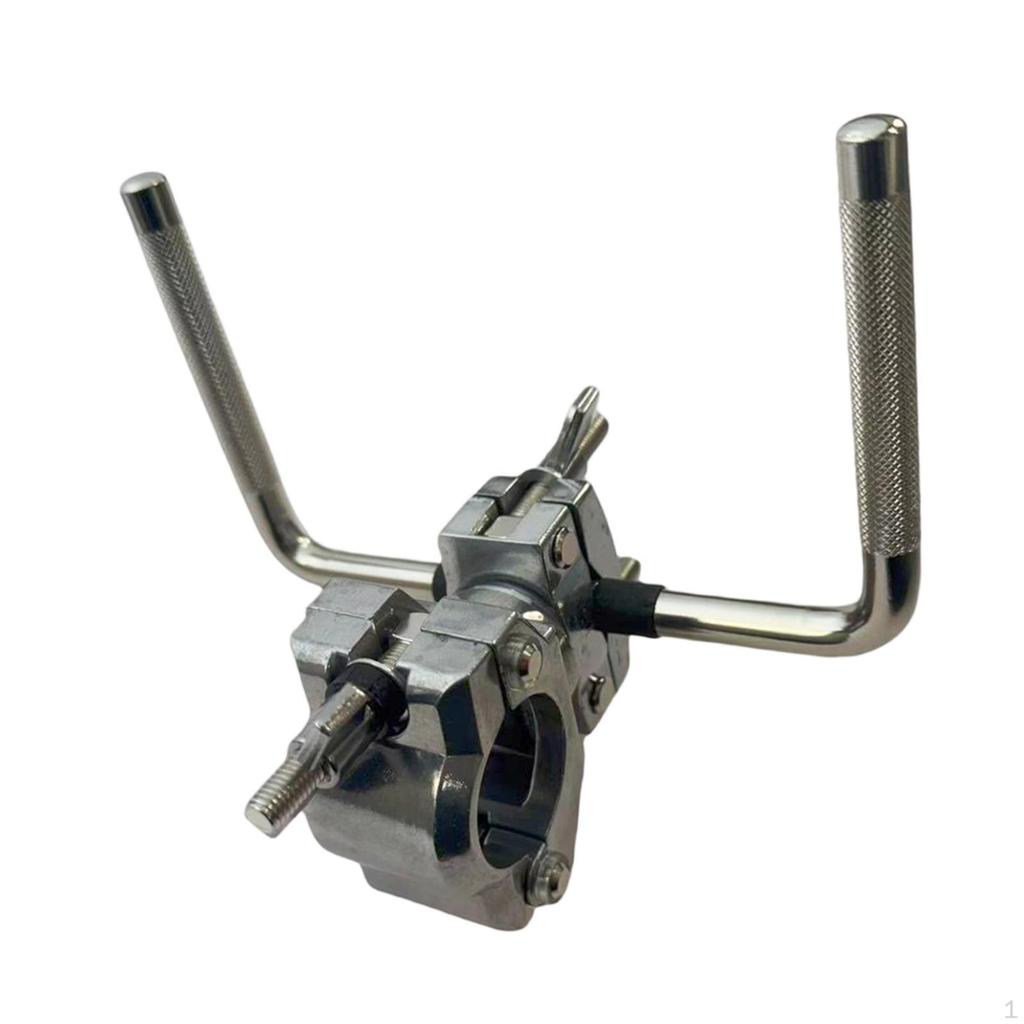 Adjustable Rack Clamp for Drum Stands, Cymbal Holders, Double L-, Holders; Zinc Alloy Design;