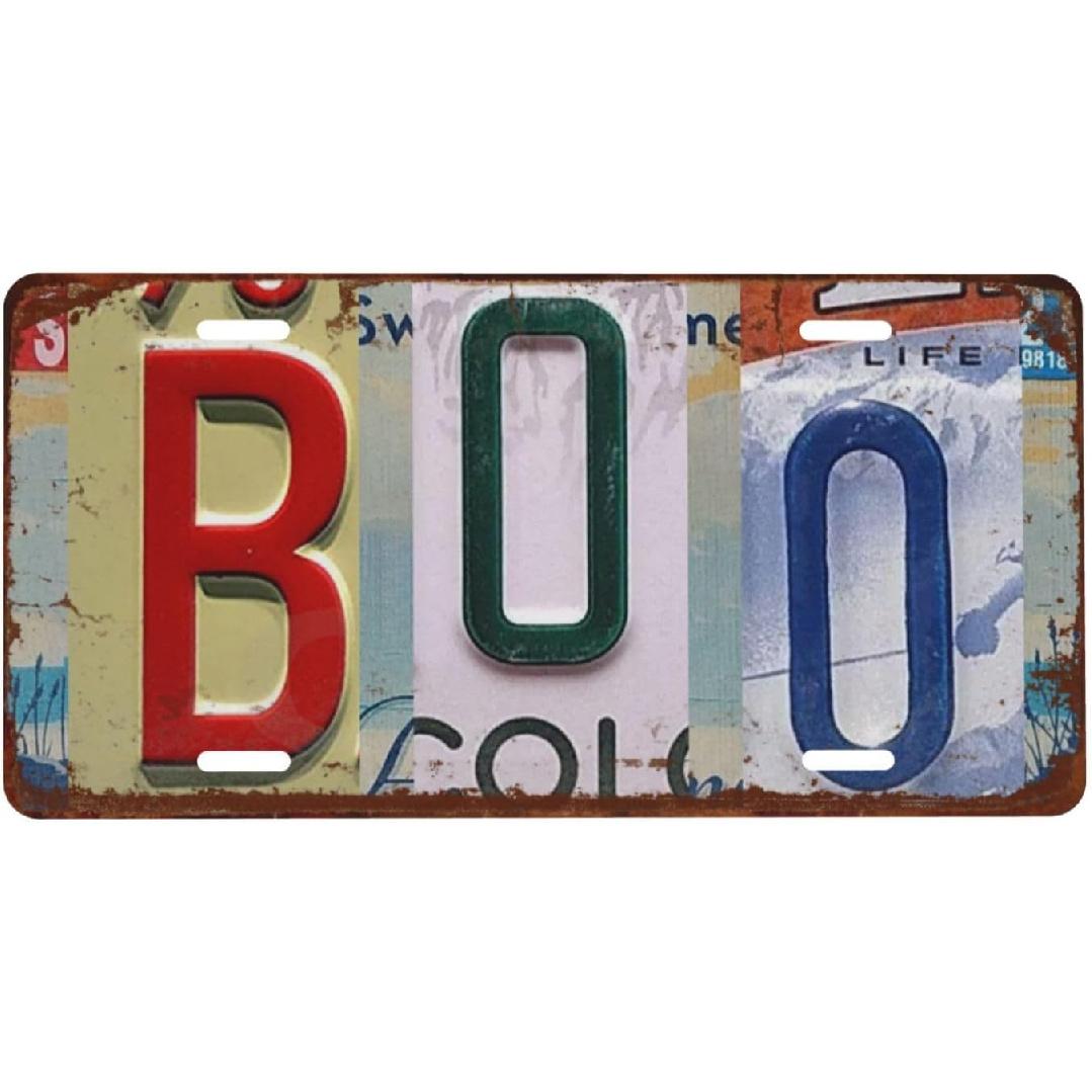 Dog Cave Front License Plate for Women Car Vanity Plates Decorative Aluminum Metal Cute Novelty License Plate Cover for Men 6x12 Inch (4 Holes) синий