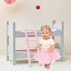 Set of 3 Birthday Doll Pink Clothing Accessories Including Skirt Romper Headband for 43cm / 17Inch Newborn Baby Doll (No Doll)