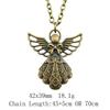 Vintage Angel Wing Pendant Necklace Alloy Feather Guardian Charm Necklaces Blessing Jewelry Gift For Making