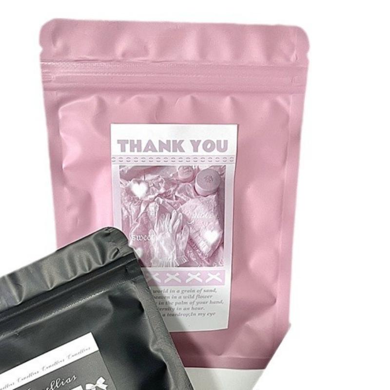 10Pcs/pack Candy Color Thickened Self-sealing Bag Transparent Ziplock Bag Gift Packaging Sealed Bag