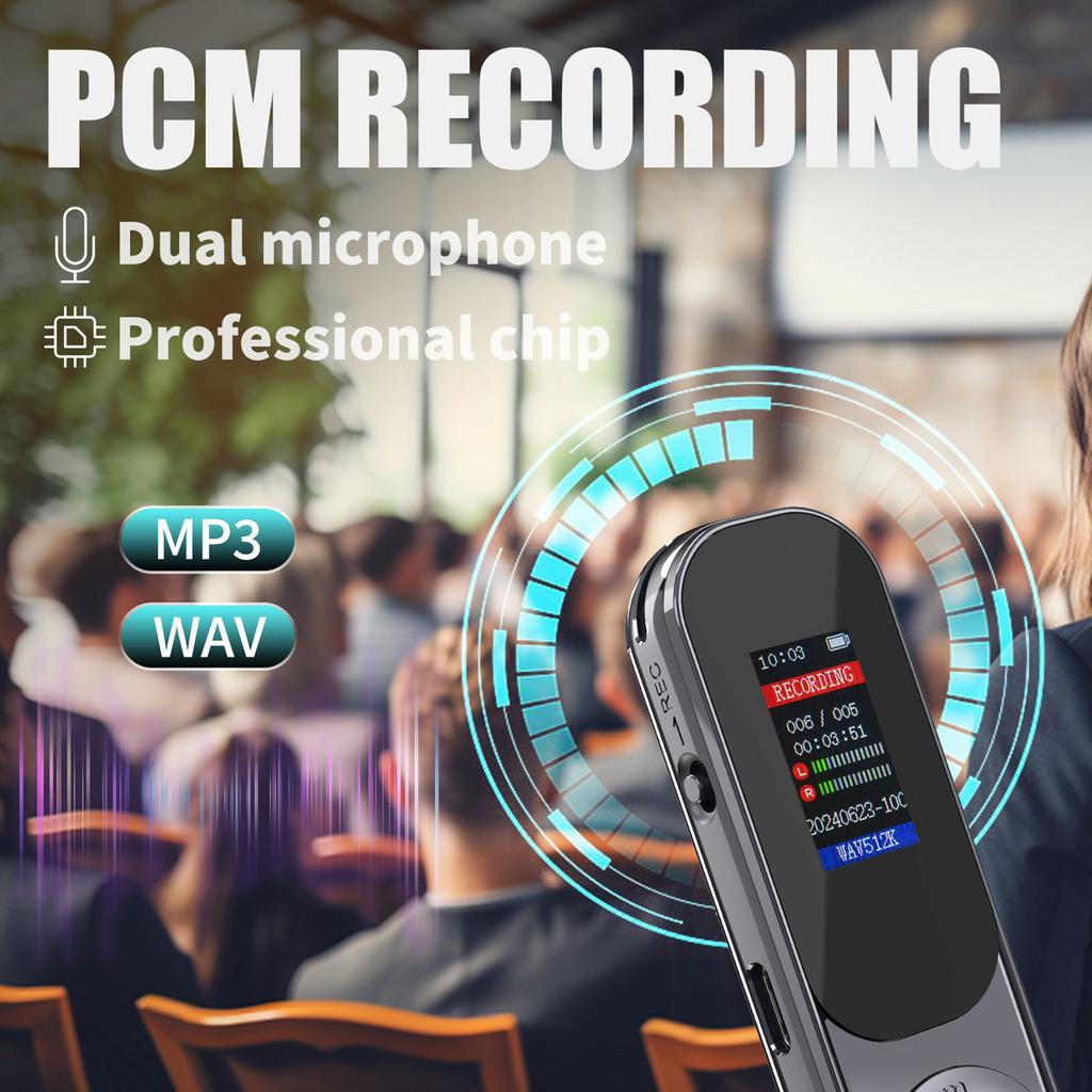 Clip Digital Voice Recorder with Playback Voice Activated Recorder with Noise Reduction for Lectures Meetings and Interviews