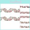 Elegant 6.5cm Christmas Ribbon Gift Wrapping Decorative Fabric With Berry Print
