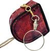 Brass Magnifying Glass, Optical Magnifier Lens with Necklace Chain Monocle for L