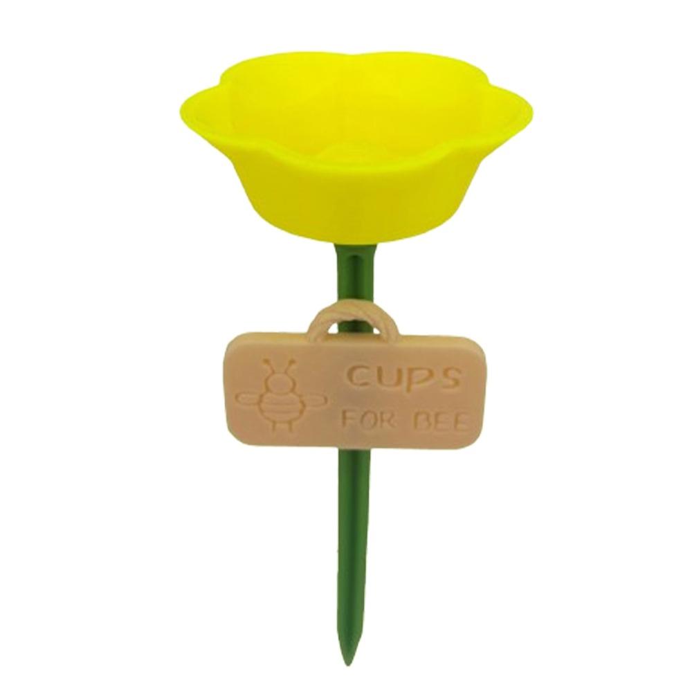 Flower Shaped Bee Watering Station Weatherproof Colorful Pollinator Feeder Rust-resistant UV Resistant Wild Bees Water Bowl