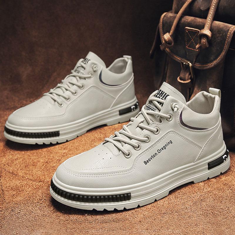 Fashion Men's Casual Shoes 2025 Spring Autumn New High Top Board Sneakers Comfortable Thick Bottom Lace Up Outdoor Sports Boots Shoes