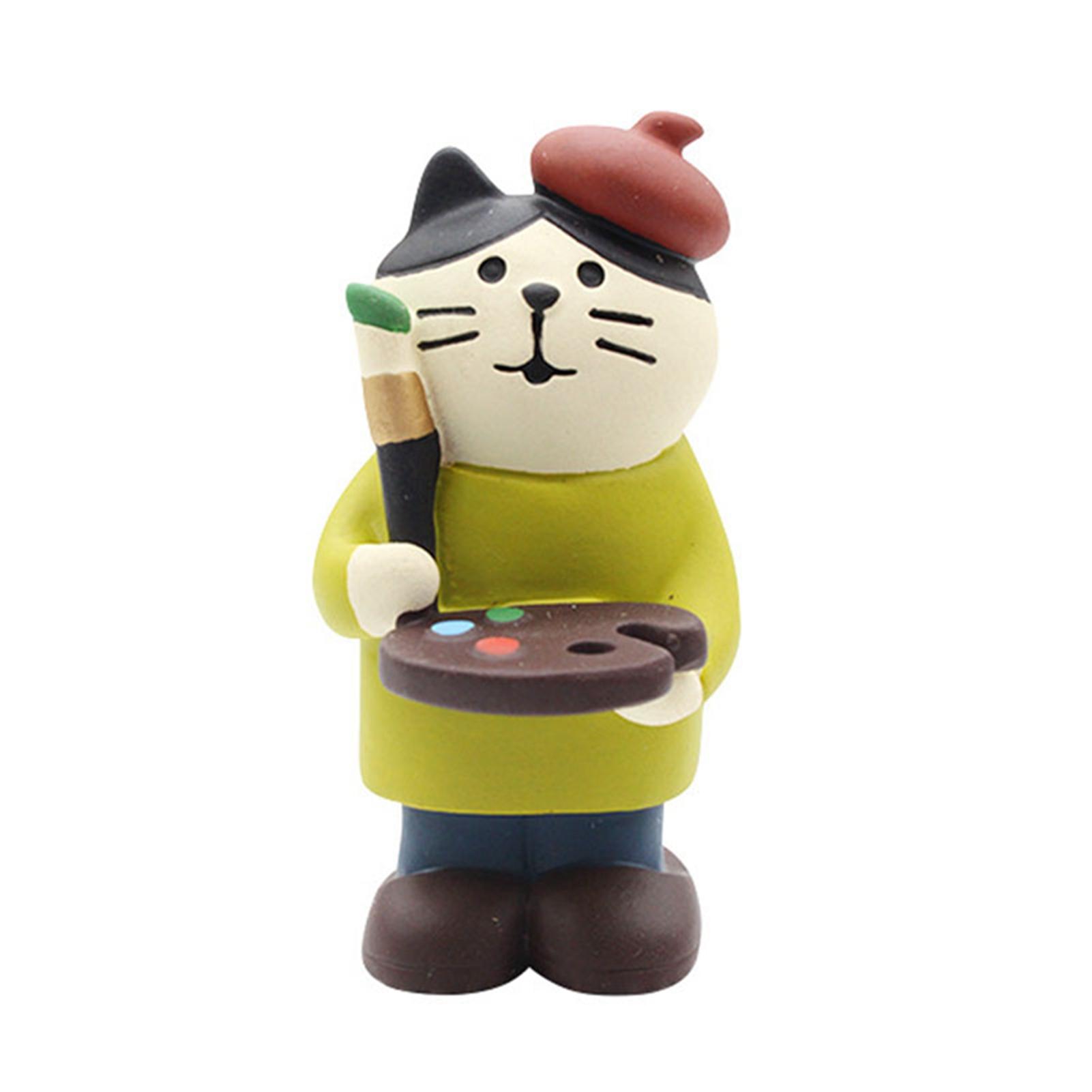 

Украшение для книжной полки в виде кошки, симпатичное, изысканное, синтетическая смола, экологически чистая, животное, столешница