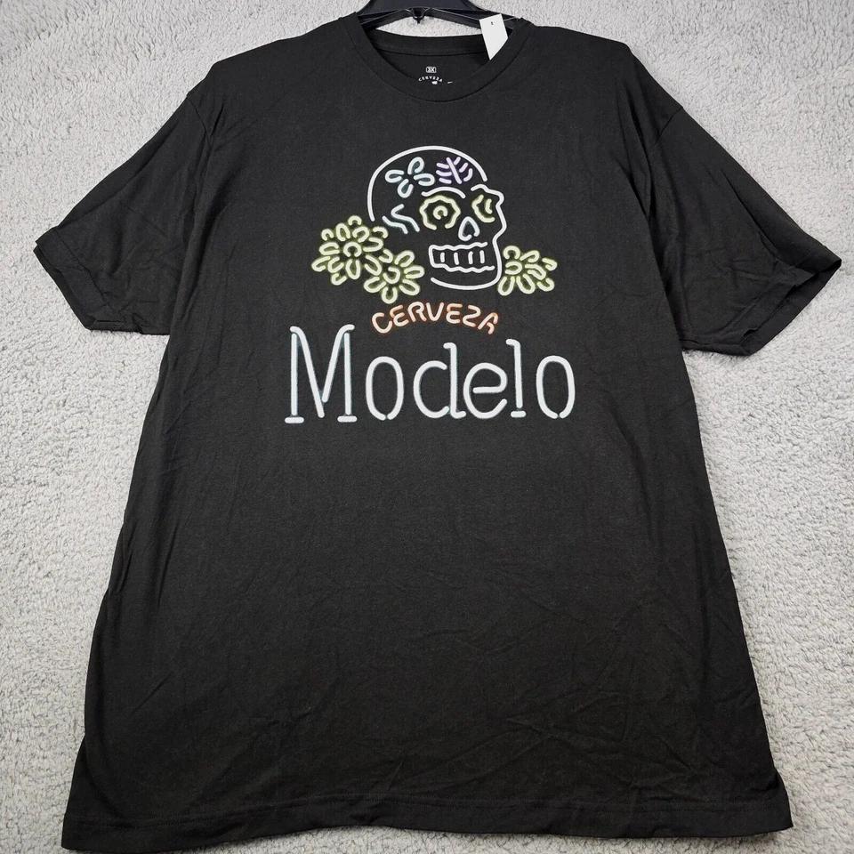 Modelo Beer Shirt Mens 3XL XXXL Casual Mexican Lager Neon Outdoors Retro NWT B 3XL