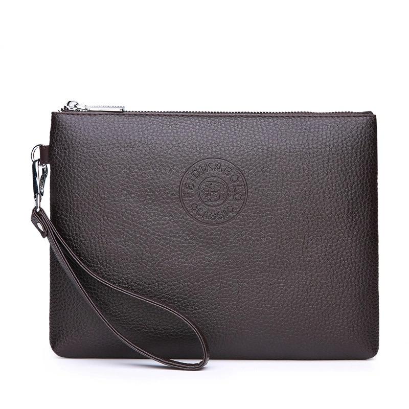 Men's New Casual Clutch, Leather Soft Leather Men's Bag, Mobile Phone Bag, Large-capacity Wallet