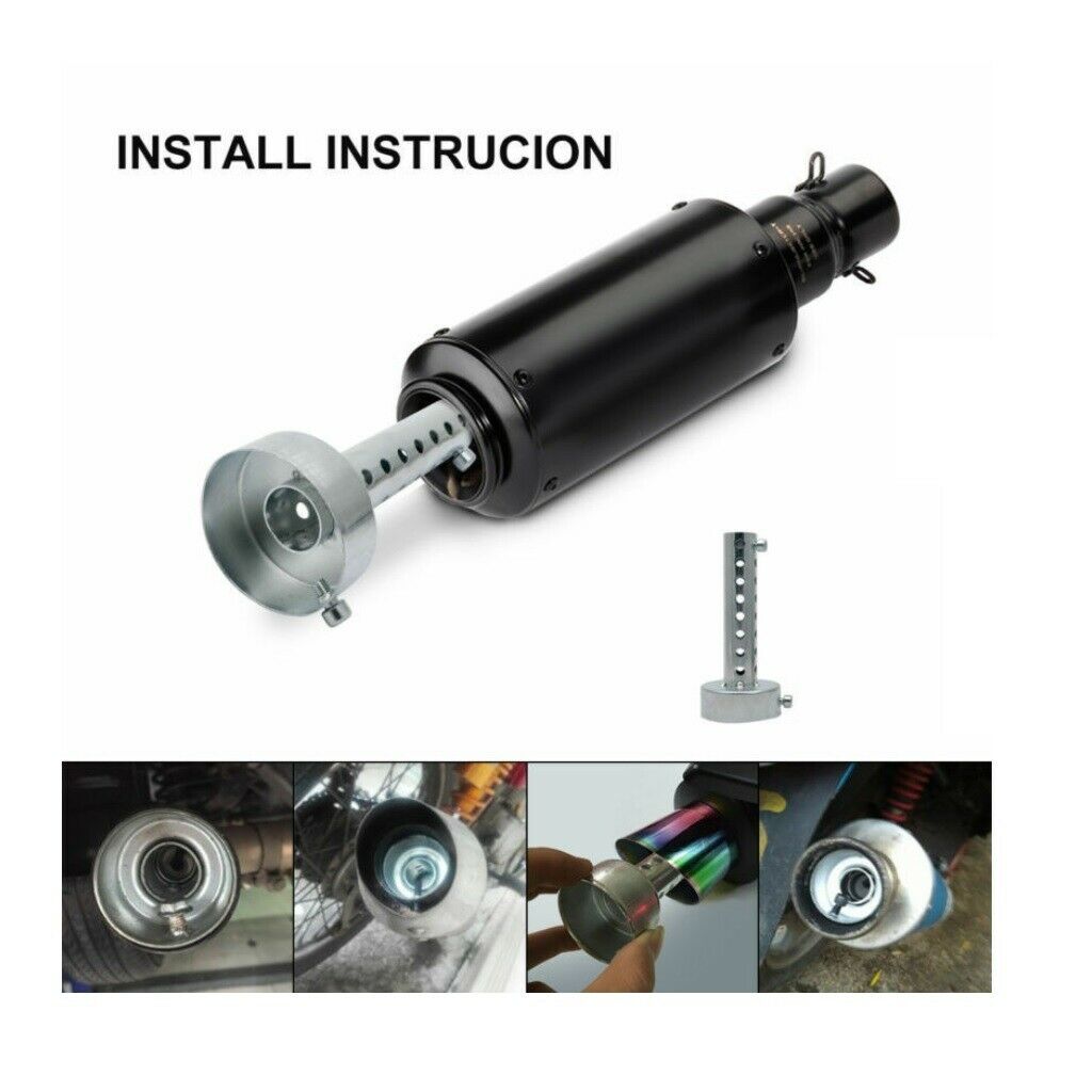 1Pc 80mm Length Exhaust Baffle Fits For 44-46mm Exhaust Pipes (Baffle O.D. 45mm) Motorcycle Accessories