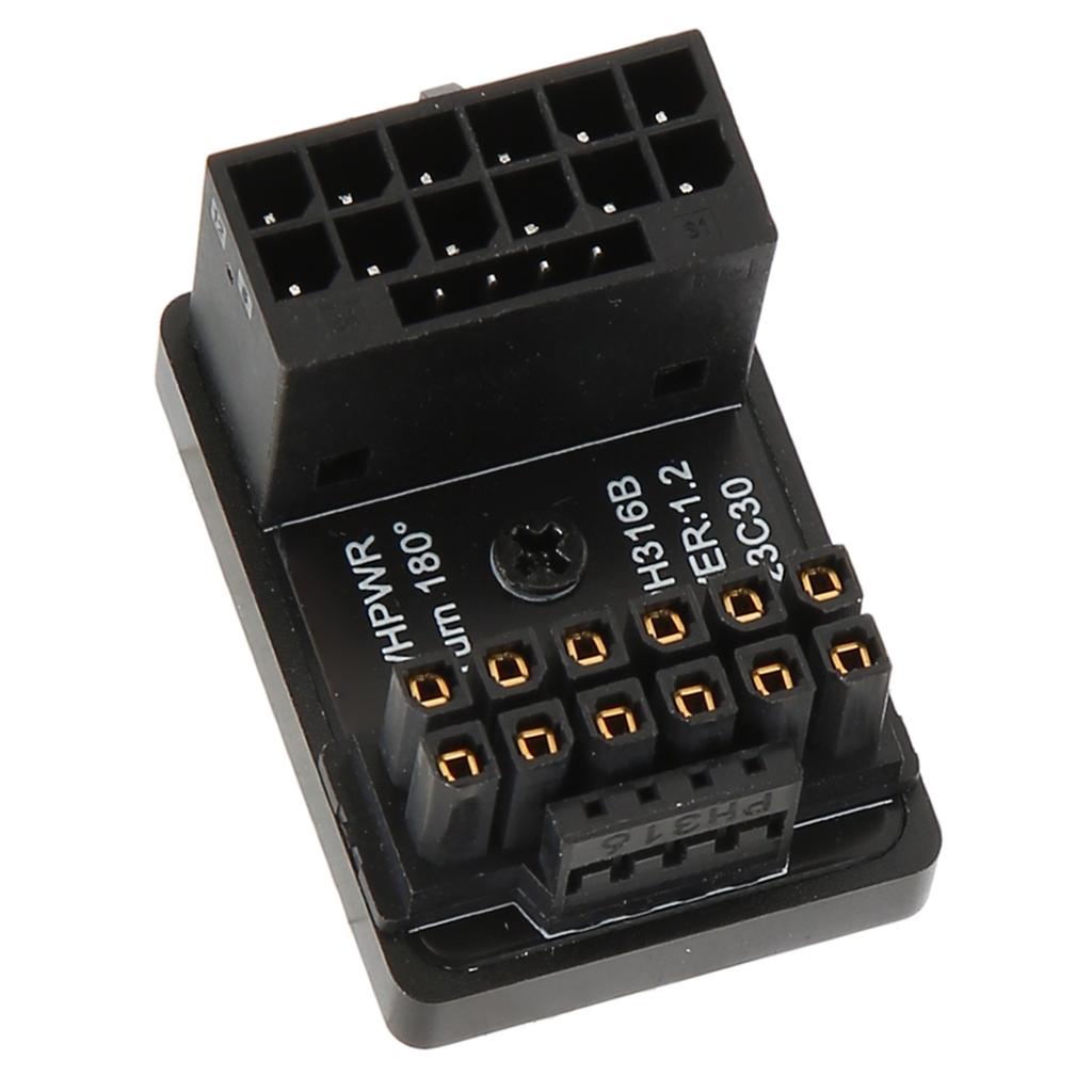 Adaptor ATX cu 16 pini mascul la 16 pini femelă, unghi de rotire la 180 de grade, 12V PCIe5.0 HPWR GPU