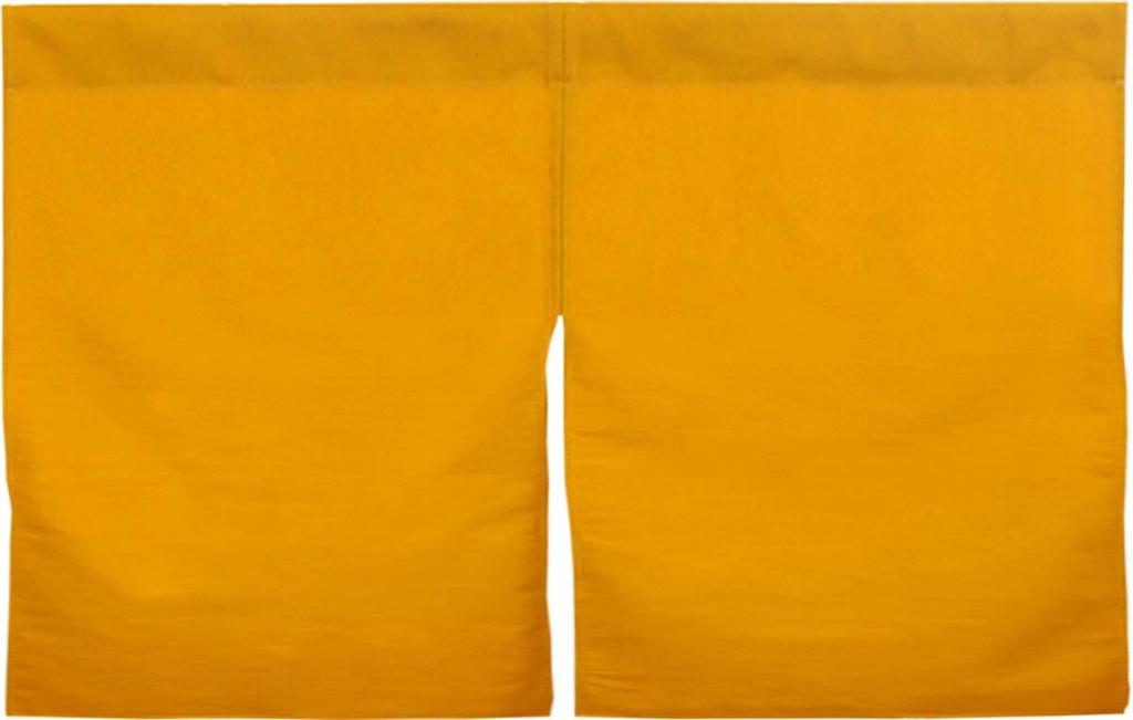 Noren Kobo Noren Solid 75cm Wide x 45cm for Room Privacy Simple Katsuragi Mustard 94323 Curtain, Cotton, Customizable, Long, Two-Piece, Opaque, Shops,