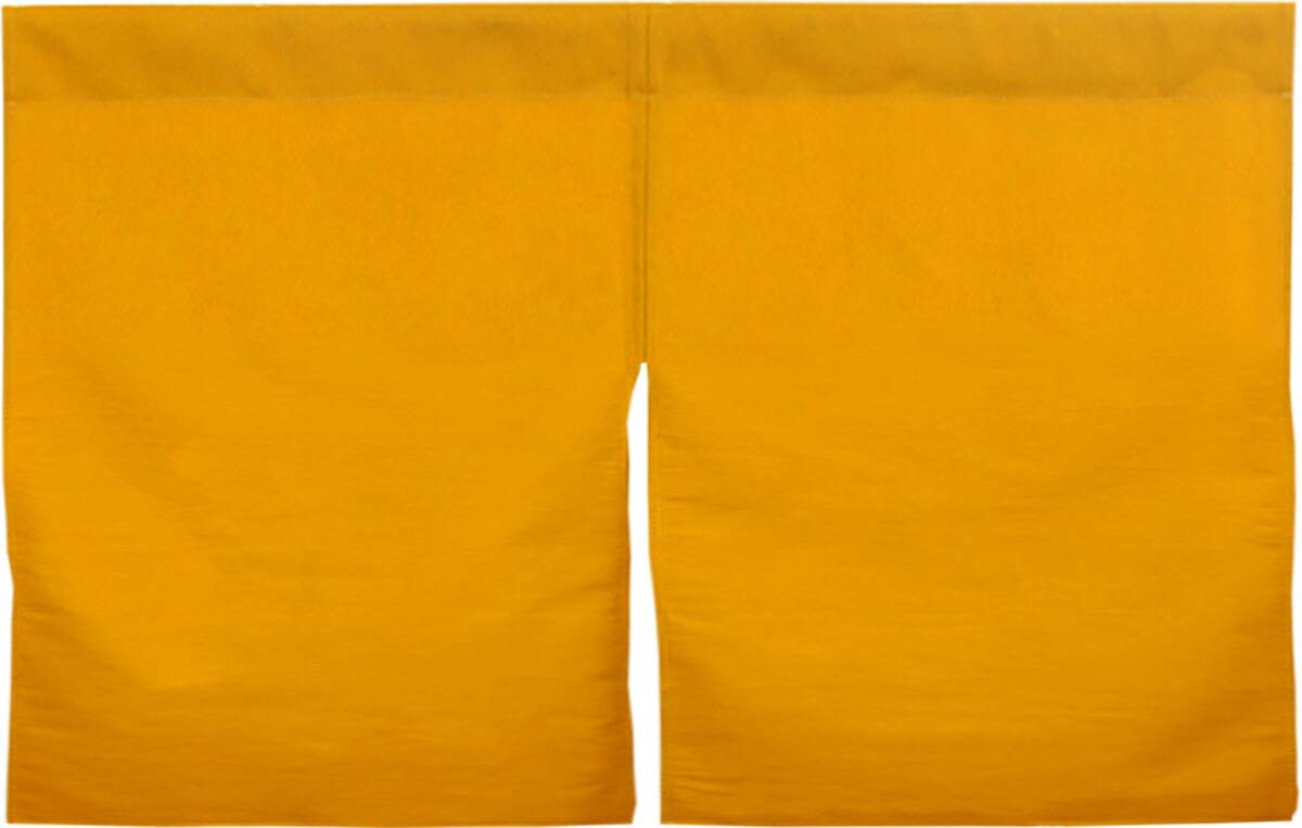 

Noren Kobo Noren Solid 75cm Wide x 45cm for Room Privacy Simple Katsuragi Mustard 94323 Curtain, Cotton, Customizable, Long, Two-Piece, Opaque, Shops,
