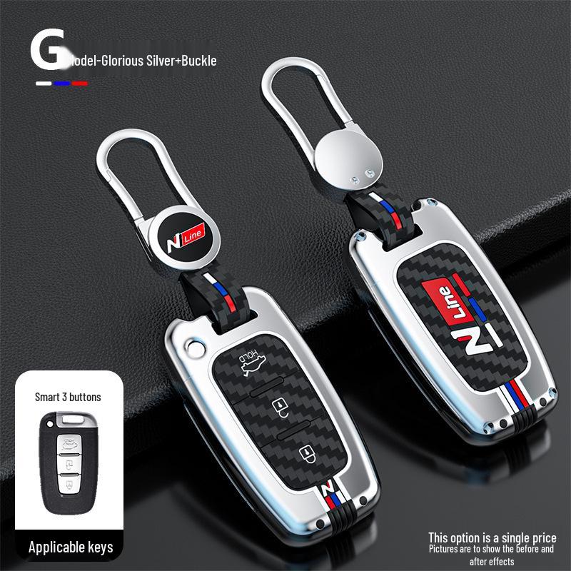 Hyundai Sonata & Elantra Metal Key Case with Buckle