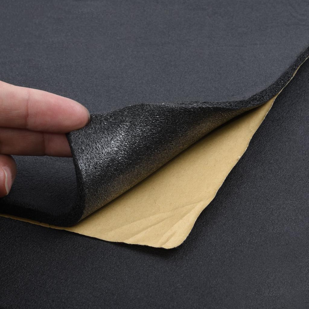 Self-Adhesive Car Sound Deadening Mat - Fire Retardant Automotive Insulation Pad, Butyl Rubber & Foam Damping Sheet for Noise Heat Control