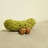 Juguete de Peluche de Pepinillo Kawaii Pepinillo Suave Relleno con Cara Sonriente Piernas Dibujo Animado Muñeco de Comida Encantador Decoración del Hogar Regalos de Cumpleaños Niña