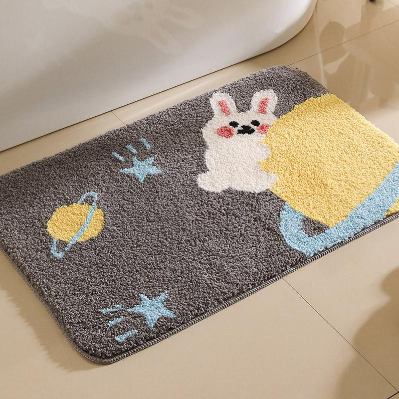 Cartoon bear rabbit cat household toilet floor mat toilet floor mat home decoration spring decoration summer decoration door mat