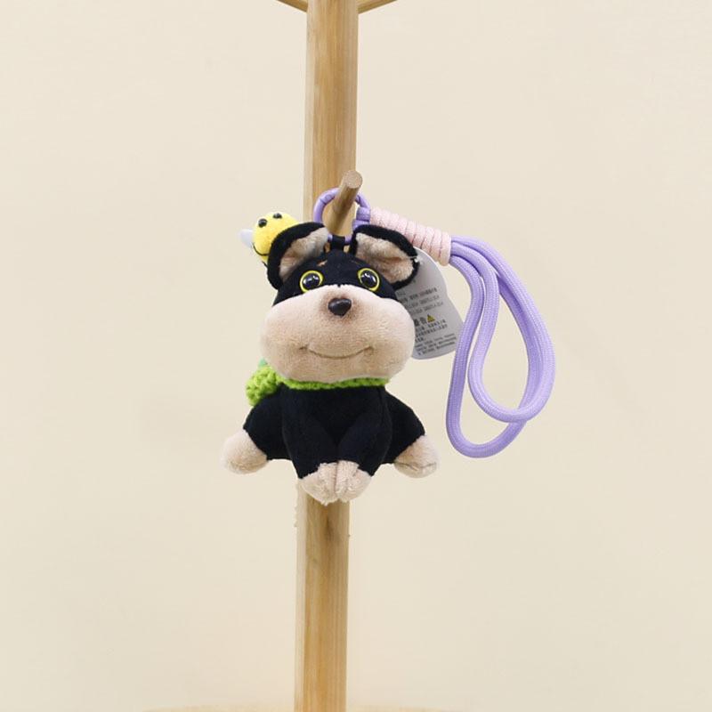 

Soft Cuddly And Plush Cartoon Dog Keychain Perfect For Bags And Keychains Green Bag Bee Dog